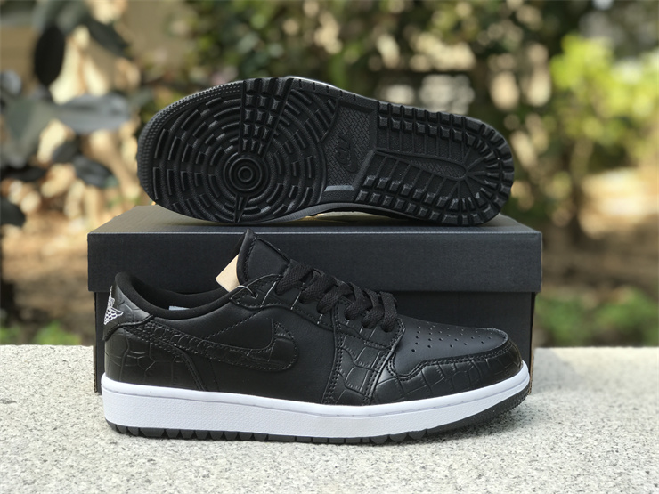 Air-Jordan-1-Low-Golf-Croc-Black-Iron-Grey-White-For-Sale-8