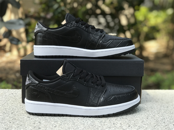 Air-Jordan-1-Low-Golf-Croc-Black-Iron-Grey-White-For-Sale-9