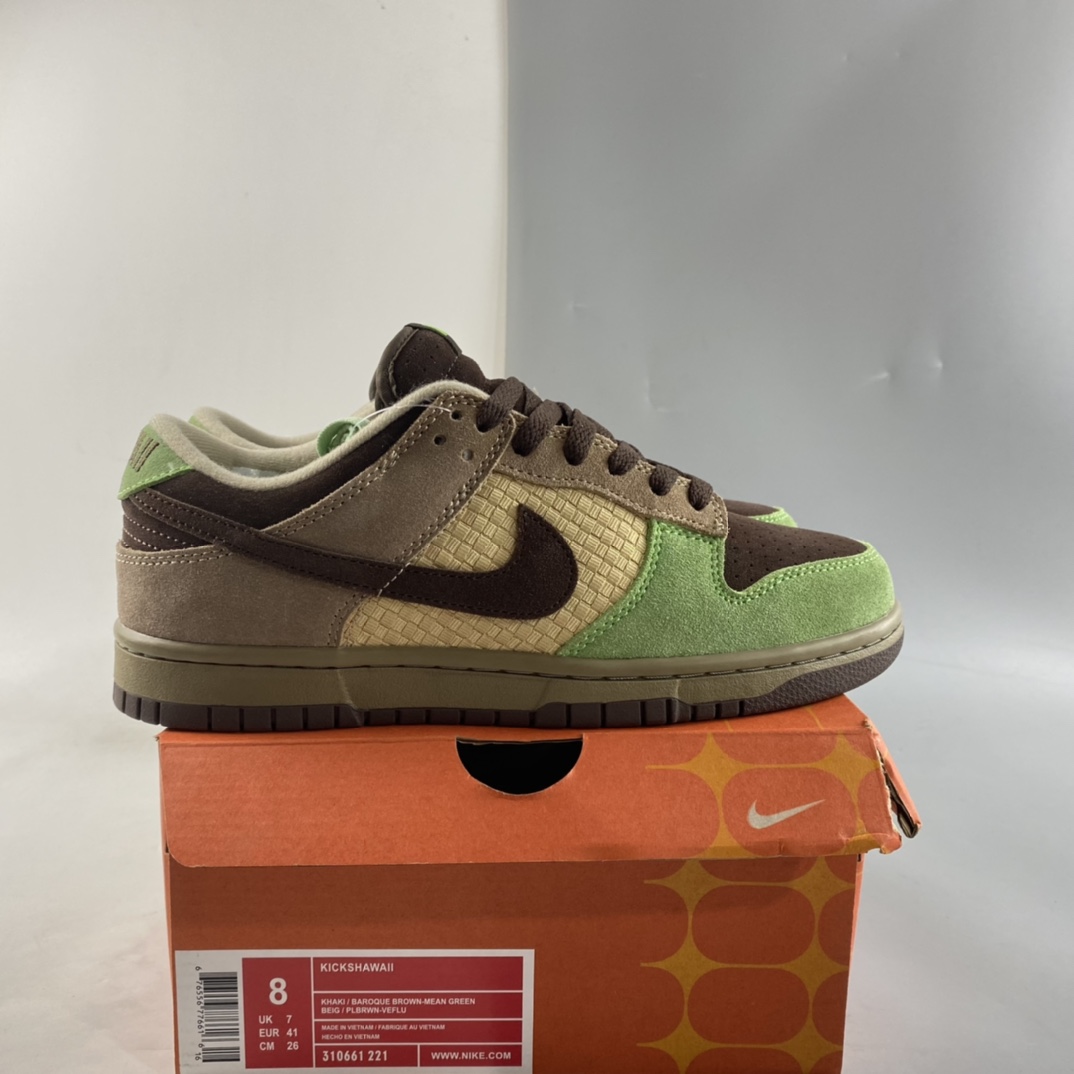 Kickshi-x-Nike-Dunk-Low-Aloha-Khaki-Baroque-Brown-Mean-Green-For-Sale-7
