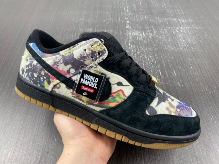 Supreme X Nike SB Dunk Low ‘Rammellzee’ Black Multi-Color FD8778-001