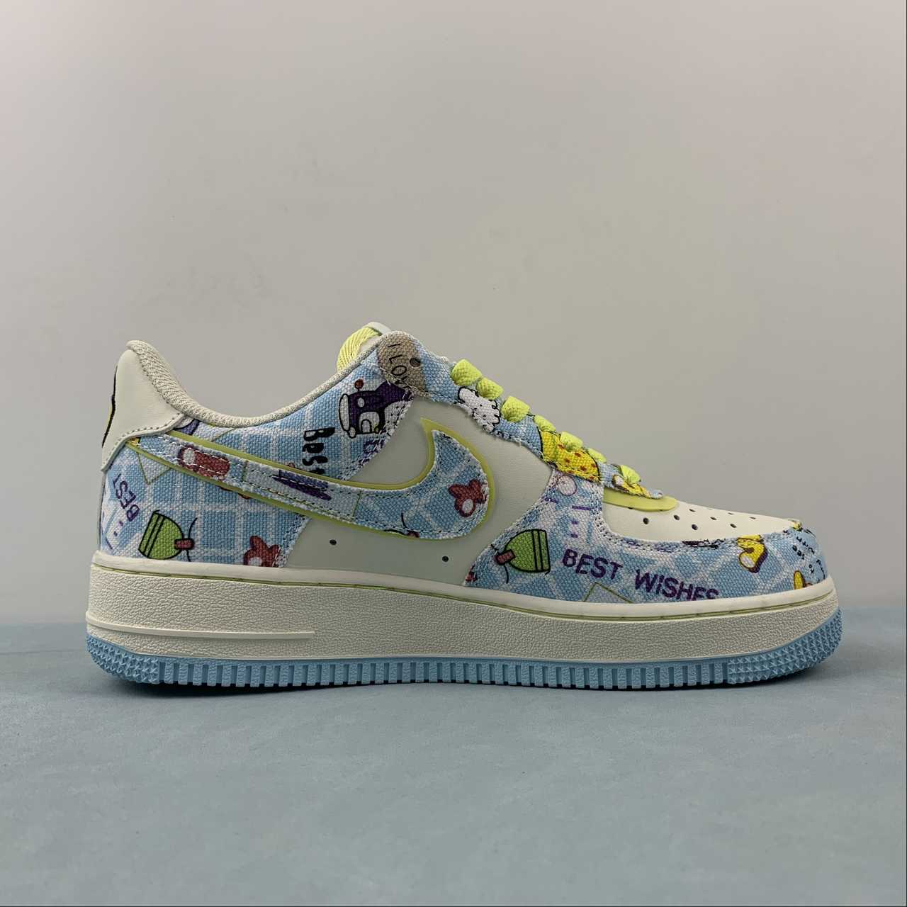 Custom-Nike-Air-Force-1-Low-Doraemon-White-Blue-Yellow-1
