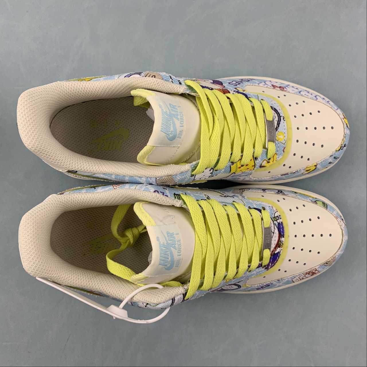 Custom-Nike-Air-Force-1-Low-Doraemon-White-Blue-Yellow-6