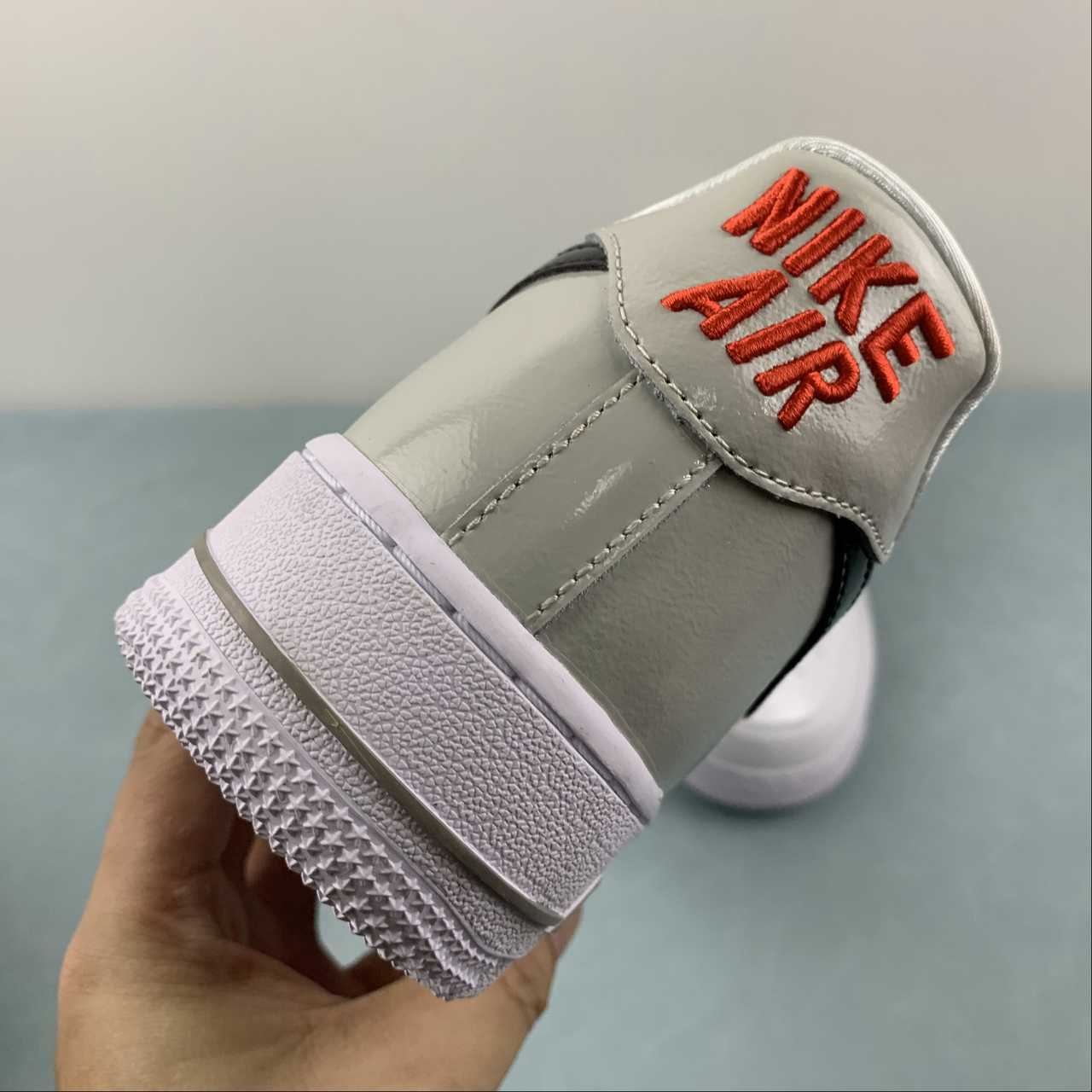 Nike-Air-Force-1-Low-Patent-Swoosh-Light-Iron-Ore-For-Sale-7